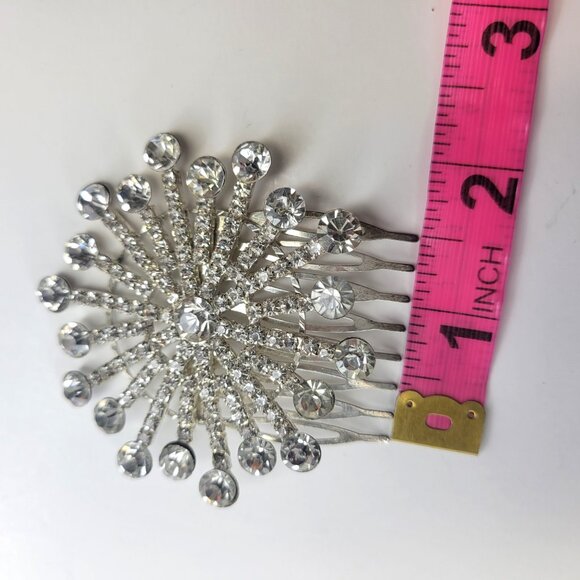 Crystal Rhinestone Hair Comb Clip - Picture 4 of 10